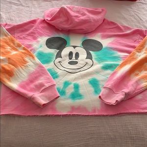 Tie dye Mickey Mouse cropped sweater